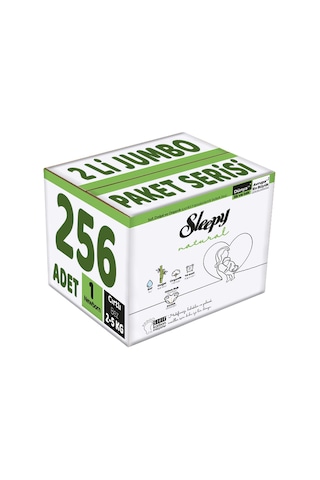 Sleepy Natural Bebek Bezi 1 Numara Yenidoğan Jumbo Paket 256 Adet 4'lü