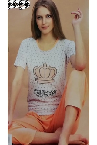 Ercan Kadın Somon Penye Pijama Takımı Somon