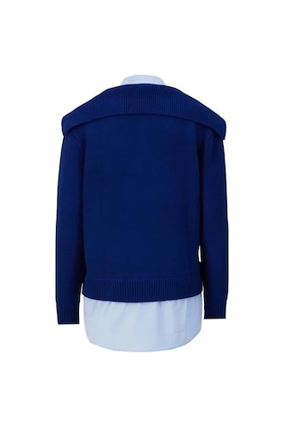 Armine Poplin Mixli Kazak 24kd4218 Lacivert-mavi Lacivert