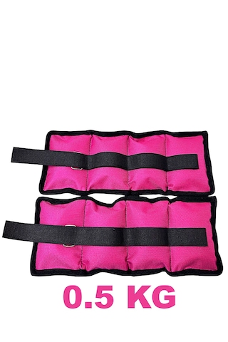 Me&ra Sport 0.5 Kg X 2 Adet El Ayak Bilek Ağırlık Seti Kum Ağırlık Torbası Pembe