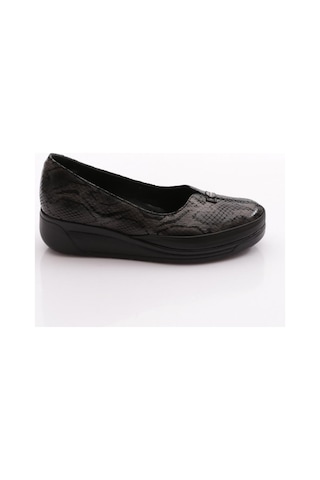 Dgn 106 Kadin Comfort Ayakkabi Siyah Yılan