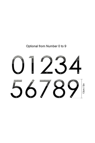 Fortunelane 5 İnç Paslanmaz Çelik 3d Ev Numara Sayı 3 - Siyah Kaplama, Hava Ve Sıcaklık Dayanıklı Modern Ev İmzası