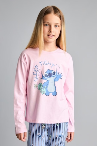 Defacto %100 Pamuk Dısney Lılo & Stıtch Lisanslı Uzun Kolu Pijama Üstü Esnek Belli Uzun Pijama Altı 2li Pijama Takımı Kız Çocuk I1875a826aupn693 Pembe-pn693