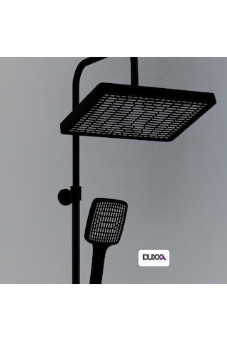Duxxa Atlas Rain Duş Seti Mat Siyah D.114.ms Krom