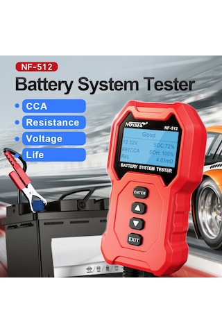 Springsun Noyafa Nf-512 12v/24v Akü Test Cihazı: Hızlı Yük, Marş Ve Teşhis