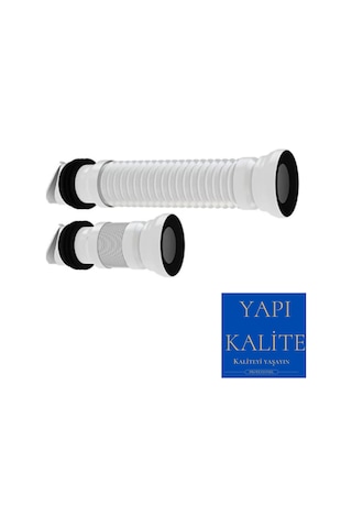 YAPI KALİTE Çekvalfli Körüklü Klozet Gider Borusu/haşere Koku Önl Beyaz