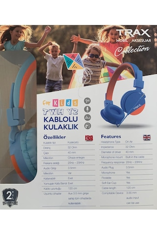 Trax TWH Y2 Kulak Üstü Çocuk Kulaklığı