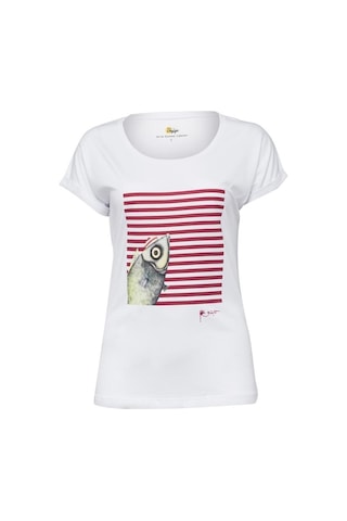 Biggdesign Pistachio Çizgili Kadın T-Shirt