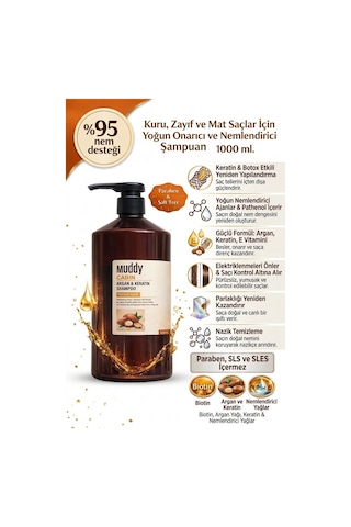 Muddy Argan & Keratin Shampoo 1 L
