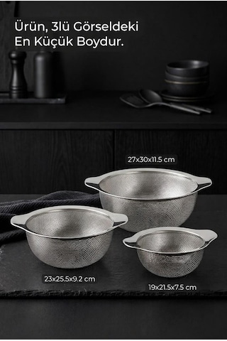 Bambum Nesta - Çelik Süzgeç 19 Cm Paslanmaz Çelik