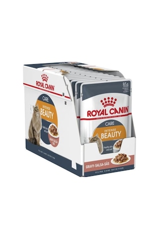 Royal Canin Intense Beauty Gravy Soslu Pouch Yetişkin Kedi Yaş Maması 12 x 85 G