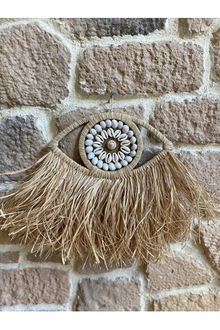 Hasır Doğal Deniz Kabuklu Rafya Göz Model