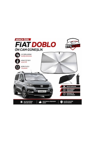 Fiat Doblo Şemsiye Tip Ön Cam Güneşliği Katlanabilir Uv Korumalı Araç Cam Güneşlik