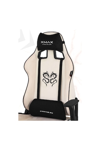 Rio Plus Balerion Terletmez Kadife Kumaş Beyaz Gaming Oyuncu Koltuğu -5 Beyaz