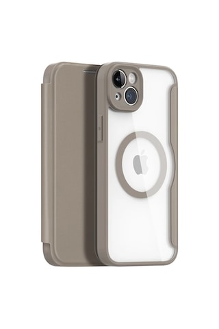 Dux Ducis Apple iPhone Uyumlu 14 6.1 Kılıf Skin X Pro Series Magsafe Kapaklı Kılıf Folio Case- 5775 Mor
