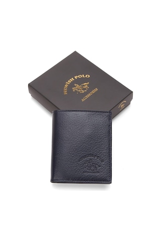 Newish Polo Erkek Hakiki Deri Cüzdan Ve Kartlık New396 Siyah
