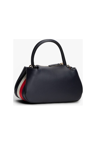 Tommy Hilfiger Th Logotape Mını Satchel Kadın Mavi Çanta - Aw0aw18743