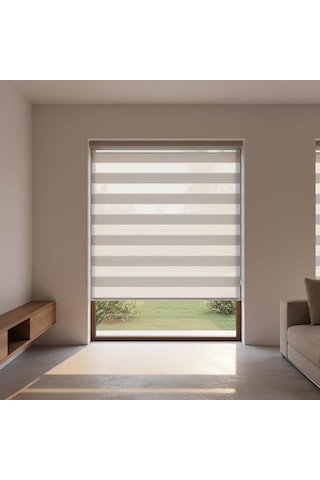 Zebra Stor Jakar Kırık Beyaz 140x200