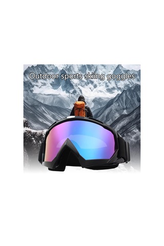 Gözlük Üzerinde Kayak Snowboard Gözlükleri Tam Çerçeve Kayak Gözlükleri Kar Motosikleti Kayağı İçin Yumuşak Ayarlanabilir Kayışla Ktm Bright Black Bright Blue
