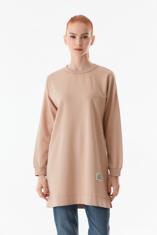 Fullamoda Fullamodest Basic Bisiklet Yaka Tunik 24ygb467204662-bej 24YGB467204662-Bej