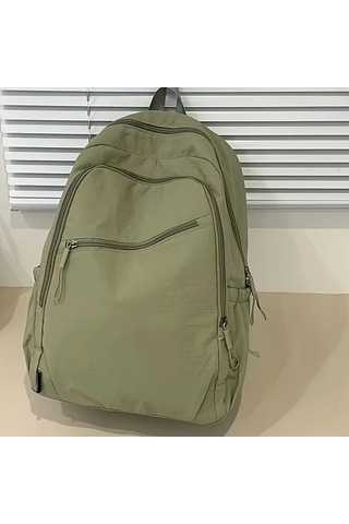 Fastbuy Elmpaly Kadın Khaki Büyük Kapasiteli Dayanıklı Nylon Sırt Çantası Haki 1 Haki