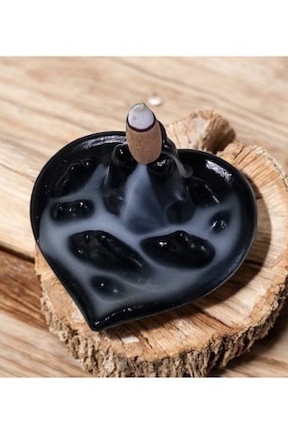 Kalp Şeklinde Himalaya Dağ Tasarımlı Geri Akış Şelale Tütsülük Si