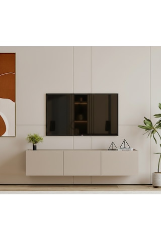 Hitit Tv Ünitesi 175 Cm 100% Mdf Kum Taşı