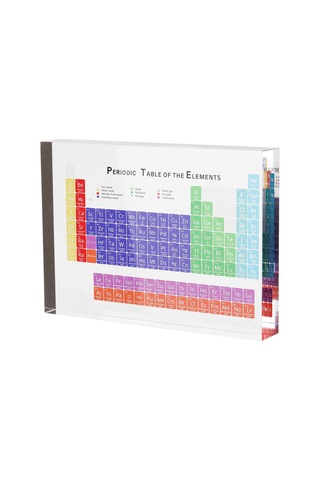 Hombey Kimya Öğeleri Periyodik Tablosu, Akrilik Materyal, Renkli Harfler, Öğrenme Aracı, Masaüstü Dekorasyon, 150x114x20mm Diğer