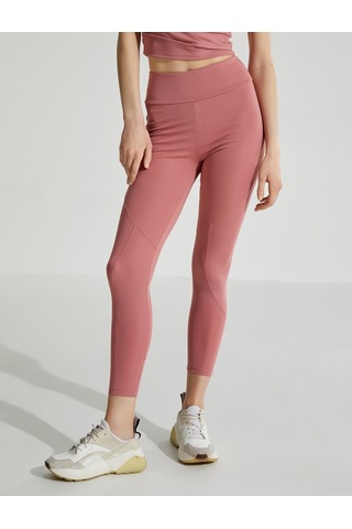 Koton Yoga Taytı Beli Baskılı Dikiş Detaylı Pembe 3sak40021nk 3SAK40021NK273 Gül