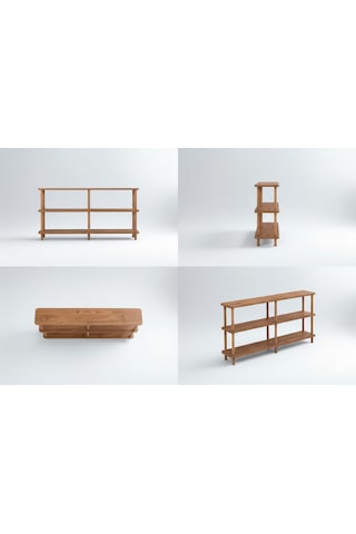 Dublin Vega Kitaplık Natural 150x35x75 Cm Atlantik Çam