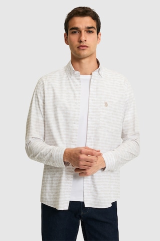 U.s. Polo Assn. Erkek Bej Gömlek Desenli 50324655-vr011