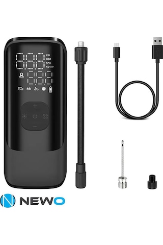 Newo Şarjlı Lastik Şişirme Pompası Işıklı Kp01