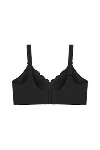 Cottonill Seamless Bra - Mirena Siyah Lazer Kesim Rib Dokulu Toparlayıcı Balensiz Kadın Sütyen