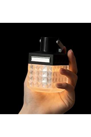 Led Kamp Işığı Çok Fonksiyonlu Kamp Alanı Feneri 2 Siyah Siyah