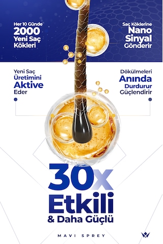 Uraw Saç Kökü Aktivasyonunu Destekleyen Gelişmiş Kompleks Mavi Sprey 125 ML