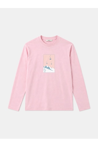 Xint Pembe Regular Fit Bisiklet Yaka Pamuk Uzun Kol Tişört 502174 Xint Pembe Regular Fit Bisiklet Yaka Pamuk Uzun Kol Tişört 502174