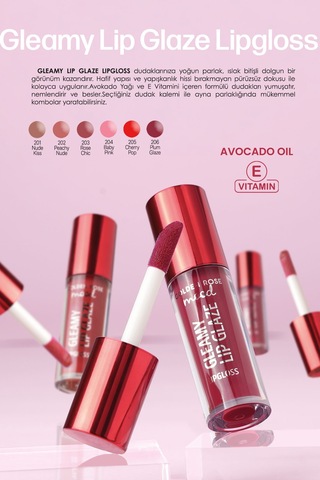 Mood Gleamy Lip Glaze Dudak Parlatıcısı 206 Plum Glaze Bordo