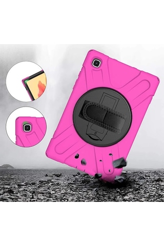 Galaxy Uyumlu Tab A7 10.4 Sm-t500-t505-t507 Kılıf Shockproof 3 Katmanlı Standlı Zırh Kılıf Kalem Yerli- 5775 Tablet Kılıfı