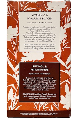 Provence Beauty Vitamin C & Hyaluronic Acid Gündüz Serumu 60 ML + Retinol & Niacinamide Gece Serumu 60 ML