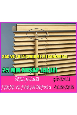 Ahşab Jaluzi Perde Mekanizması-Ahşap Jaluzi Sağ Ve Sola Çevirme M