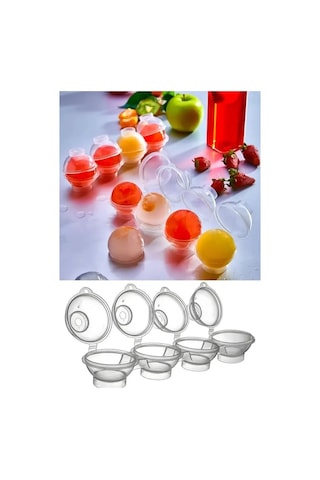 Mucit Home Küre Buz Top Kalıbı Küre Buz Topu Kalıbı 2 Adet Yuvarlak Içecek Buz Topu Dondurucu Şeffaf