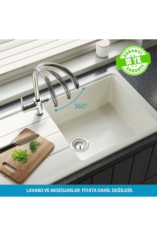 Aqua Bagno Adell Ronda Arıtma Çıkışlı 3/8 Mutfak Bataryası Krom
