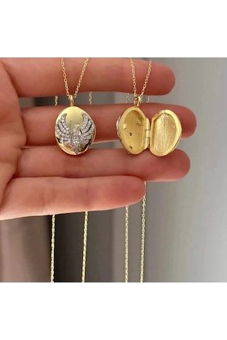 Uzak Şehir Anka Kuşu Alya Çelik Kolye Gold 316l Paslanmaz Çelik Renkli