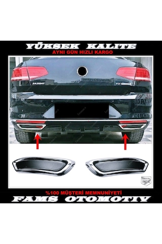 Vw Passat B8 Krom Egzos Çıkış Görünümü Difüzör 2014-2019 P.Çe...