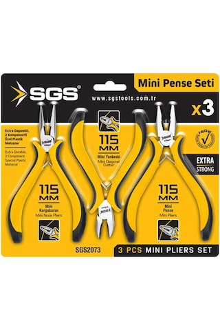 Sgs2073 3 Parça Mini Pense Seti - Pense, Kargaburun, Yankeski