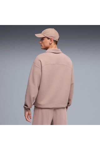 Puma Cloudspun Erkek Bej Polo Sweatshirt 528459-88 Krem