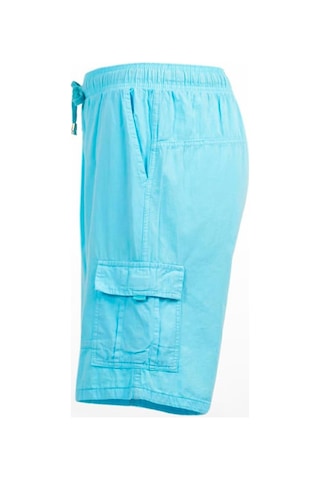 Miami Beach Mint Kargo Cepli Beli Lastikli Unisex Keten Şort %100 Pamuk 001