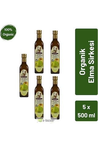 Ralila Organik Talkım Elma Sirkesi 500ml - 5'li Paket