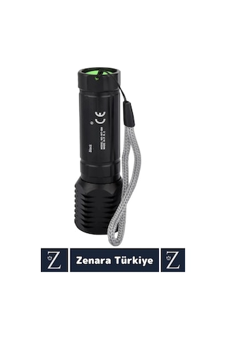 Kompakt Kamp Avcı Balıkçı Deprem Enerji Tasarrufu 3 Mod Güçlü Beyaz Işık Zoomlu Pilli Mini El Feneri Çok Renkli