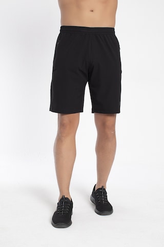 Crozwise 3190-10  Siyah Armürlü Likralı Astarsız Erkek Spor Şort